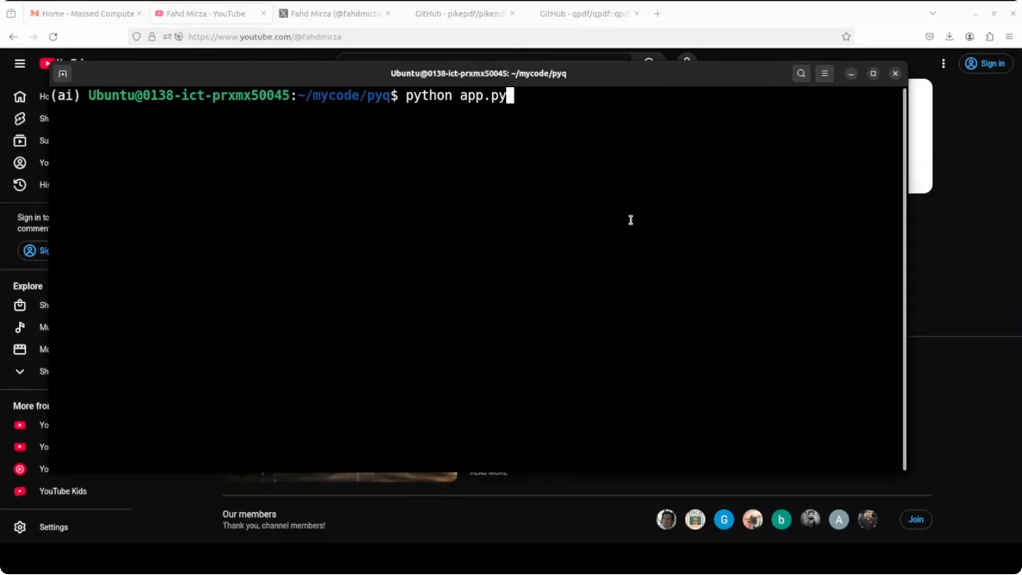 Запуск Python-сценария обработки PDF