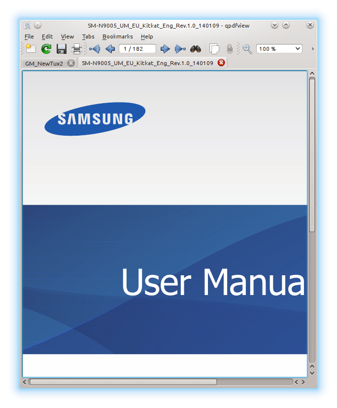 Несколько PDF во вкладках qpdfview