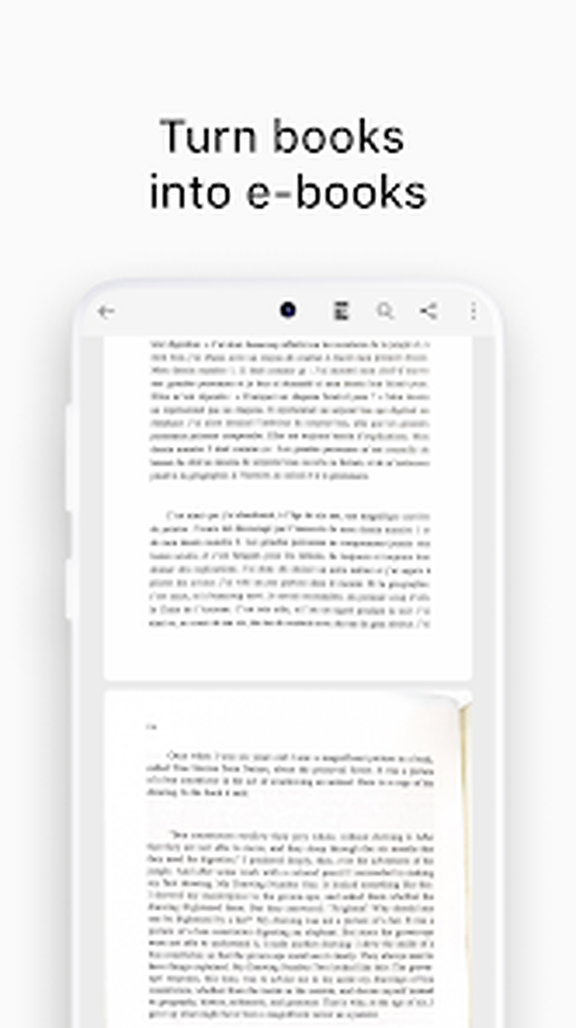 Обработанные книжные страницы в режиме электронного чтения