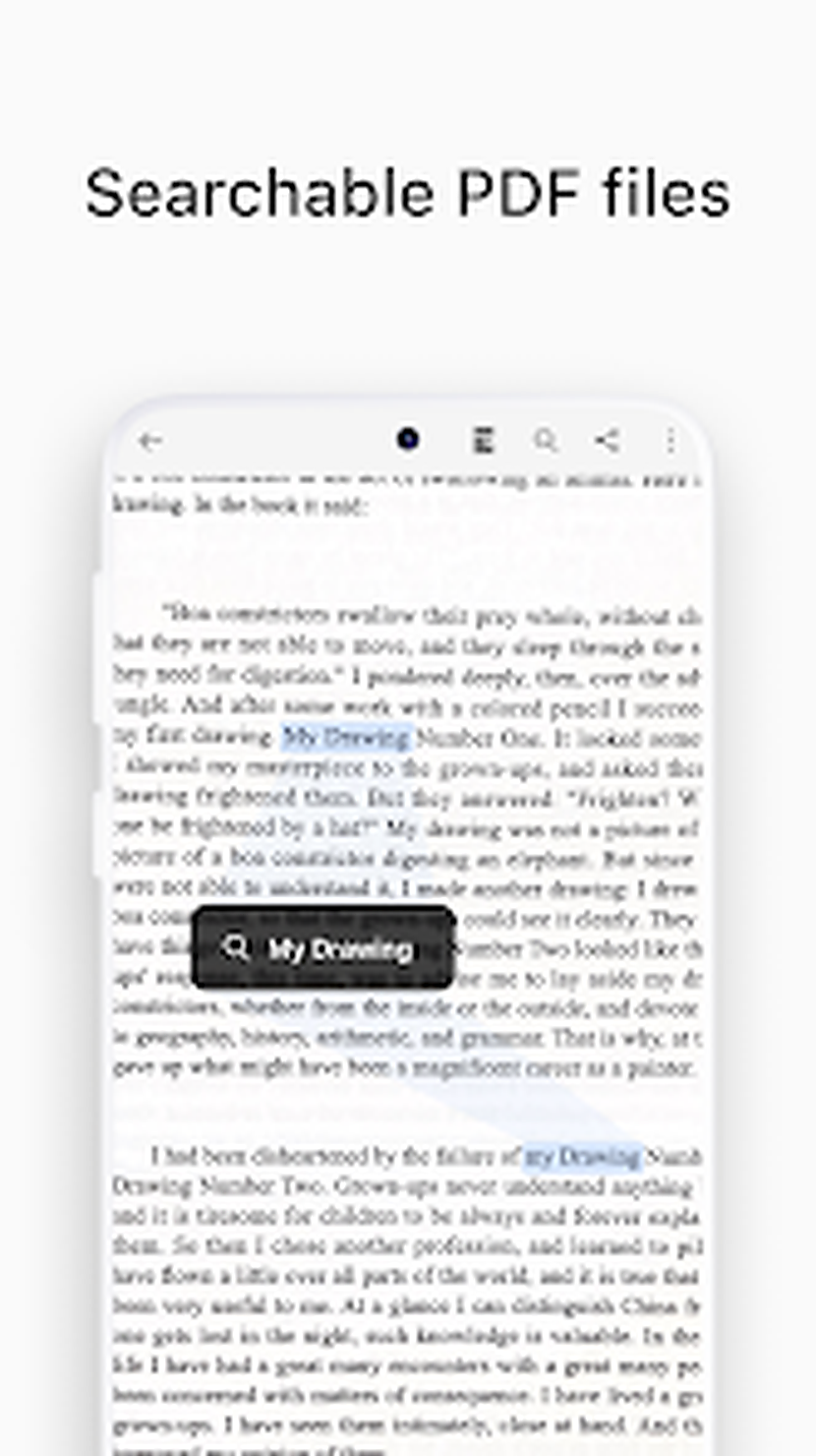 Поиск и выделение текста в PDF, созданном vFlat Scan