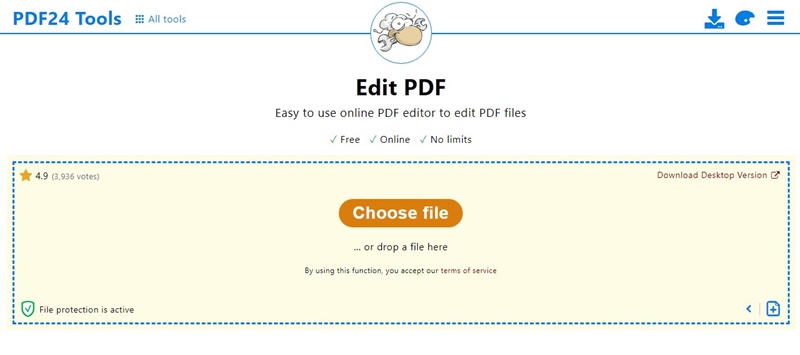 Интерфейс PDF24 Tools