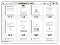 Скриншот PDF Arranger Portable с рабочей сеткой страниц