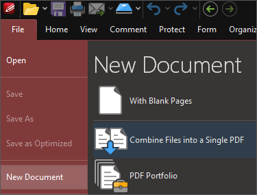 Создание PDF из нескольких файлов в PDF-XChange Editor