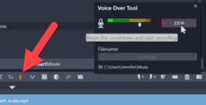 Voice Over Tool: запись и кнопка Record