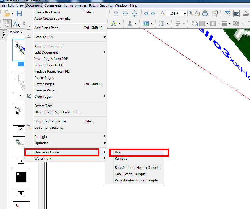 PDF Studio: добавление Header and Footer