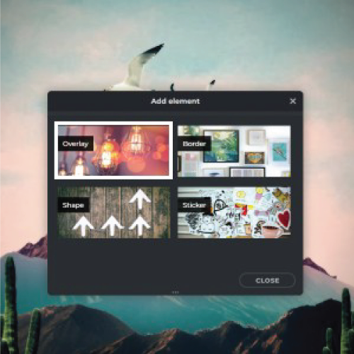 Pixlr — добавление элементов и overlay