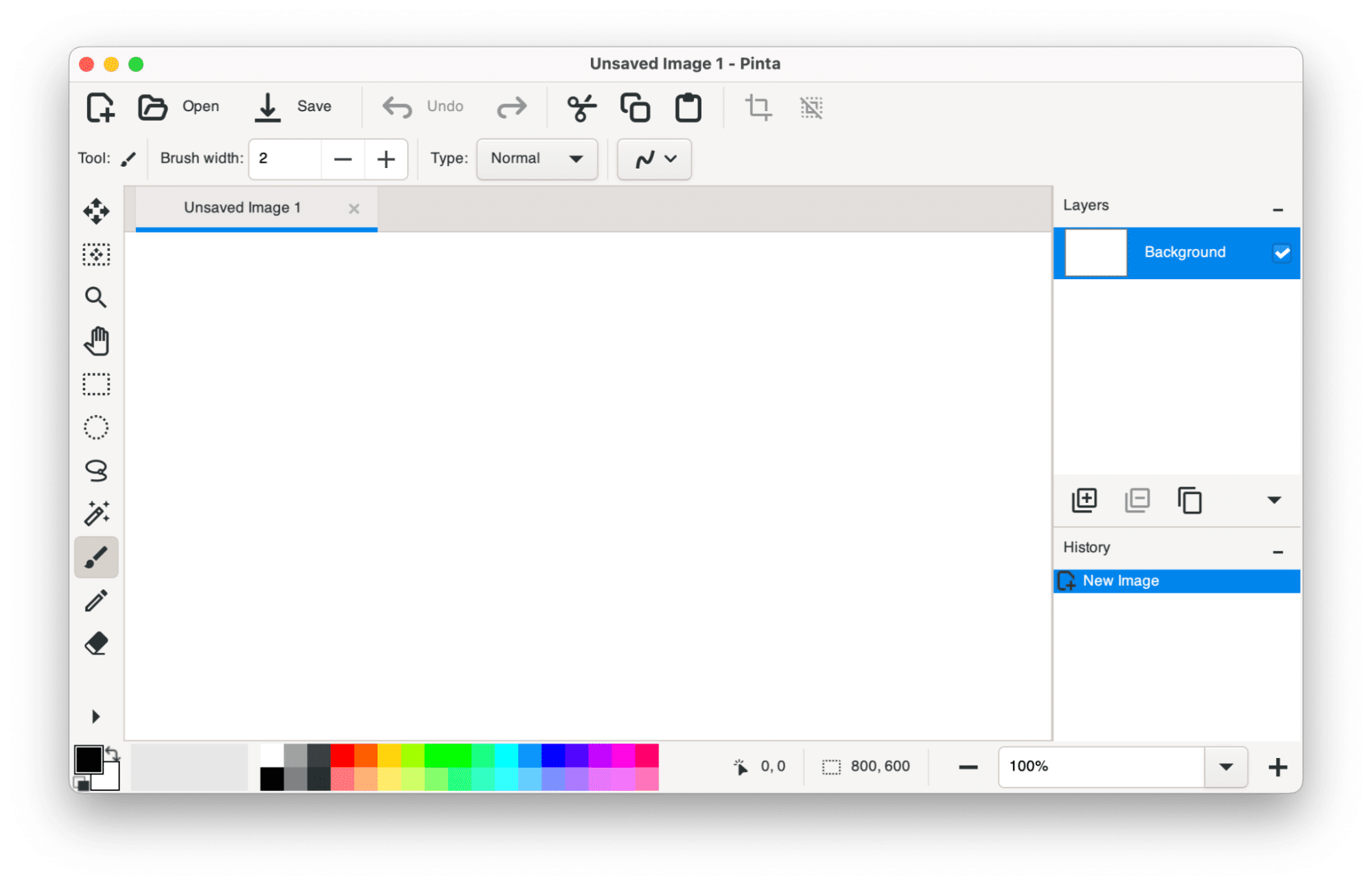 Скриншот Pinta
