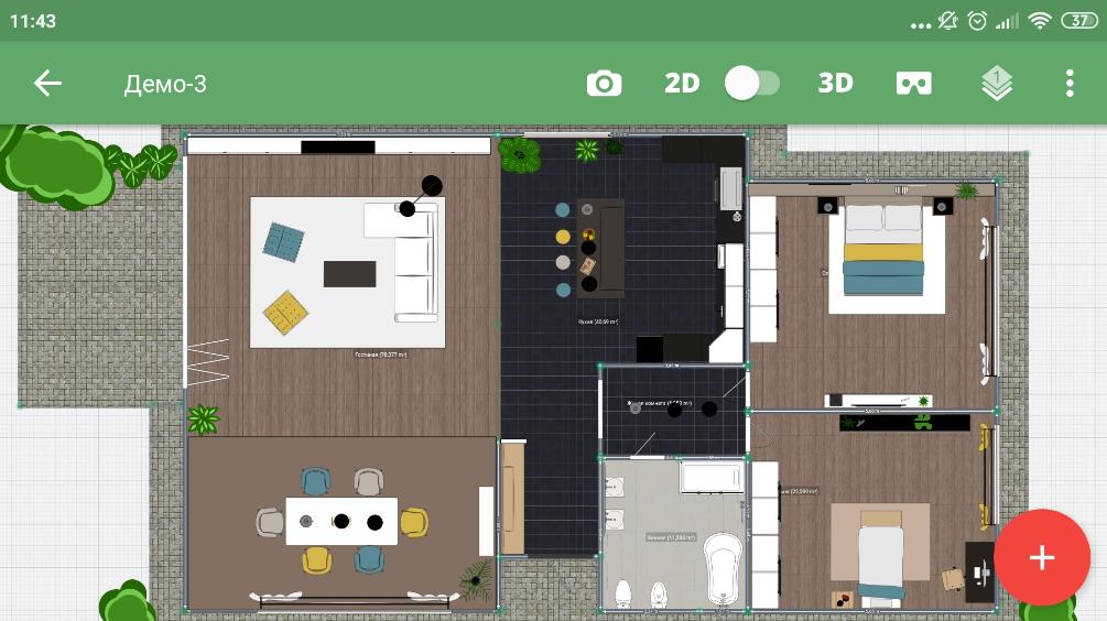 Создание интерьера в Planner 5D
