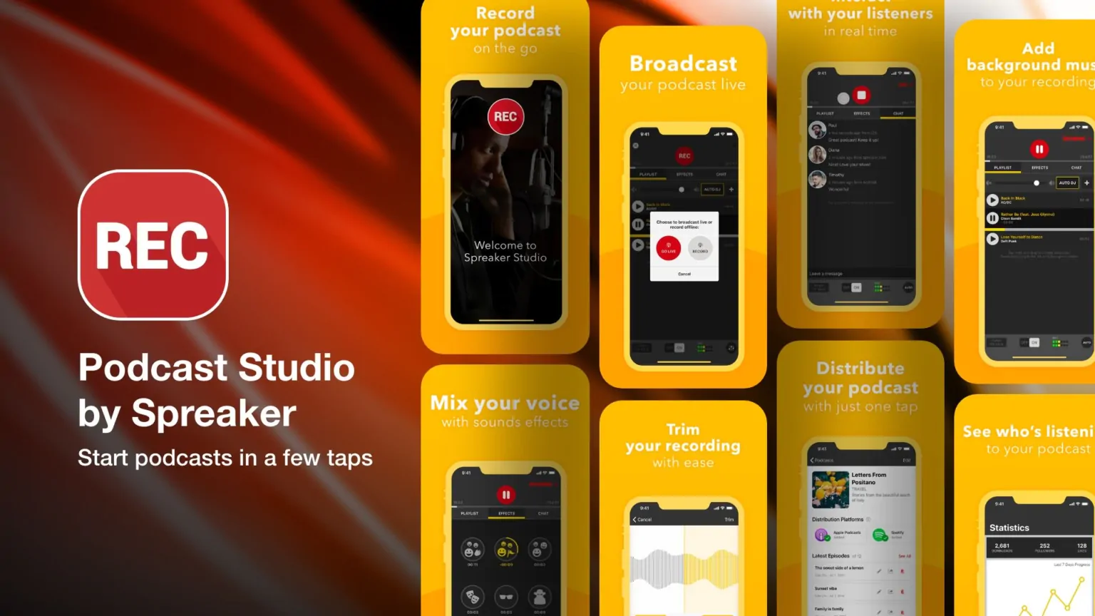 Скриншот Spreaker Studio