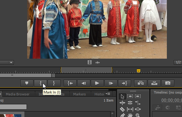 Паузы и разрывы на таймлайне Premiere Pro