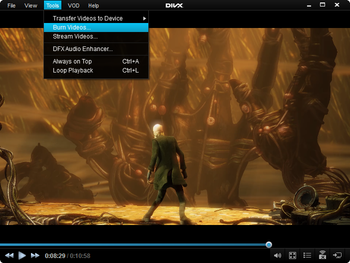 Запись видео через DivX Player