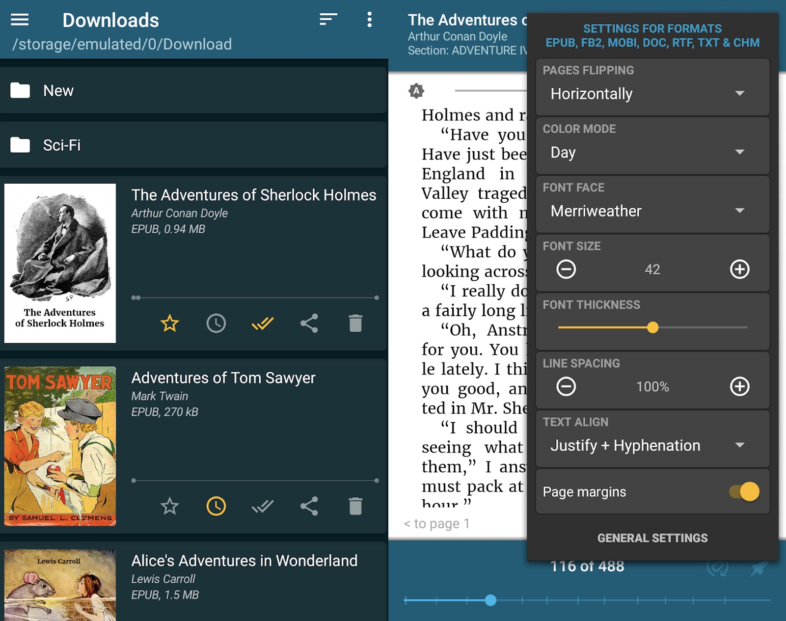 ReadEra на Android: библиотека и чтение PDF