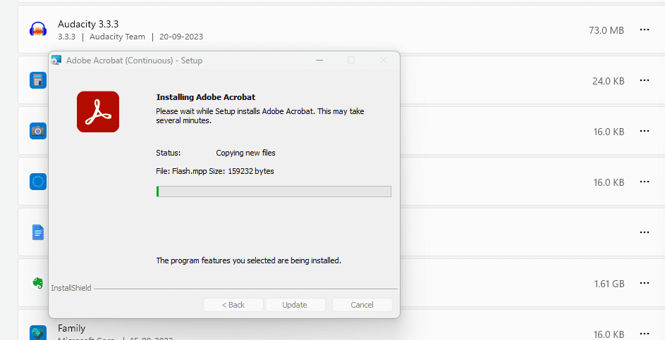 Восстановление Adobe Acrobat Reader