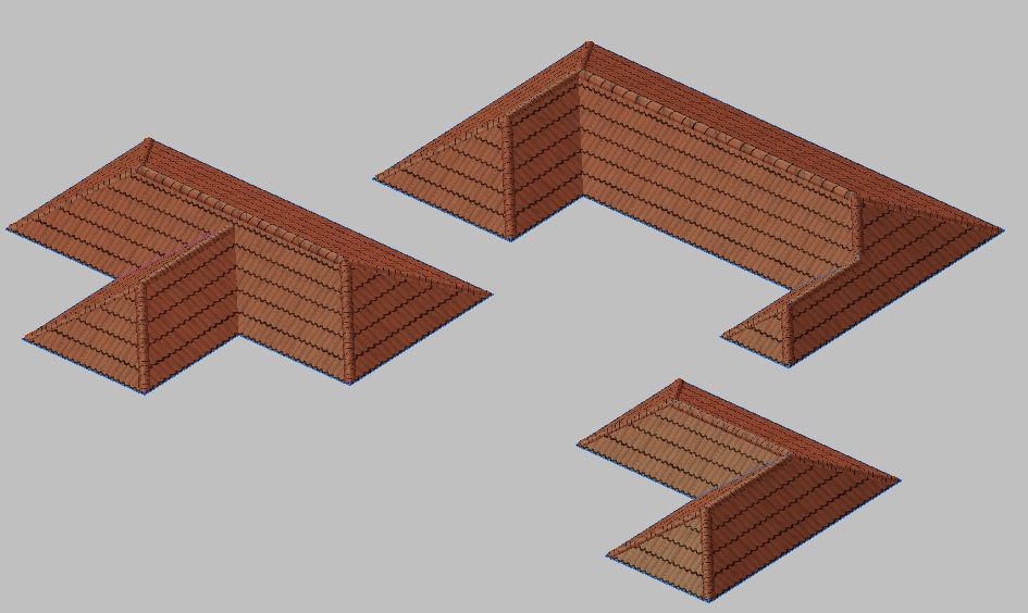 Примеры многоскатных крыш, созданных в Дом-3D