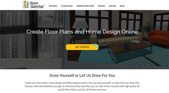 Интерфейс RoomSketcher с планом квартиры
