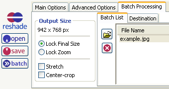 Пакетная обработка в Reshade Image Enlarger