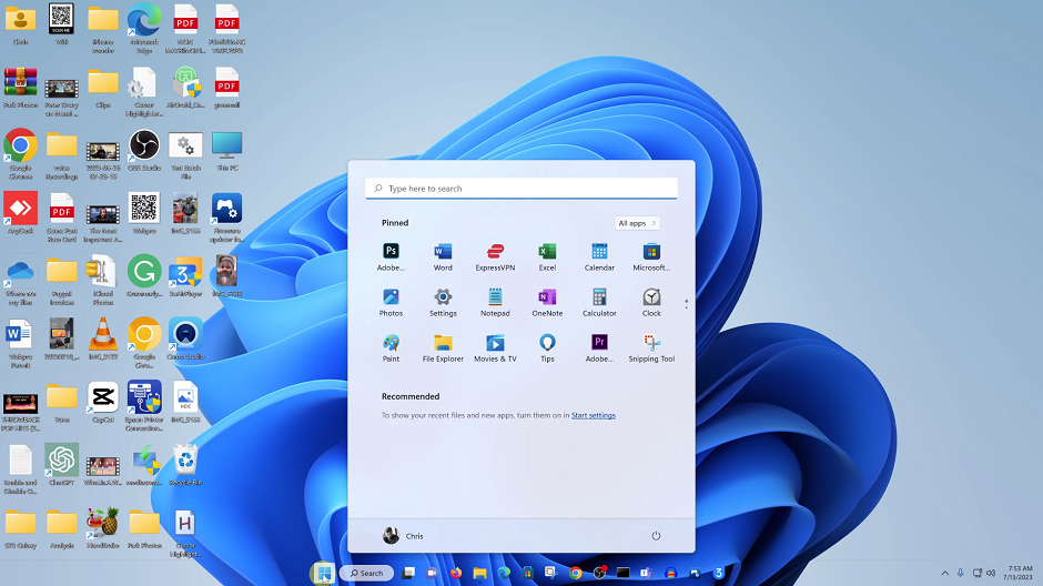 Удаление приложения через меню Пуск