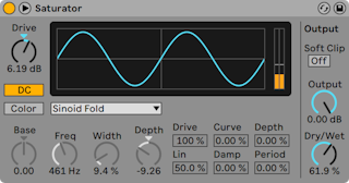 Saturator в Ableton Live