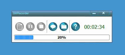 SMRecorder — панель во время активной записи