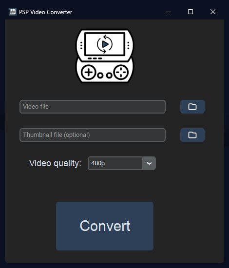 Интерфейс PSP Video Converter