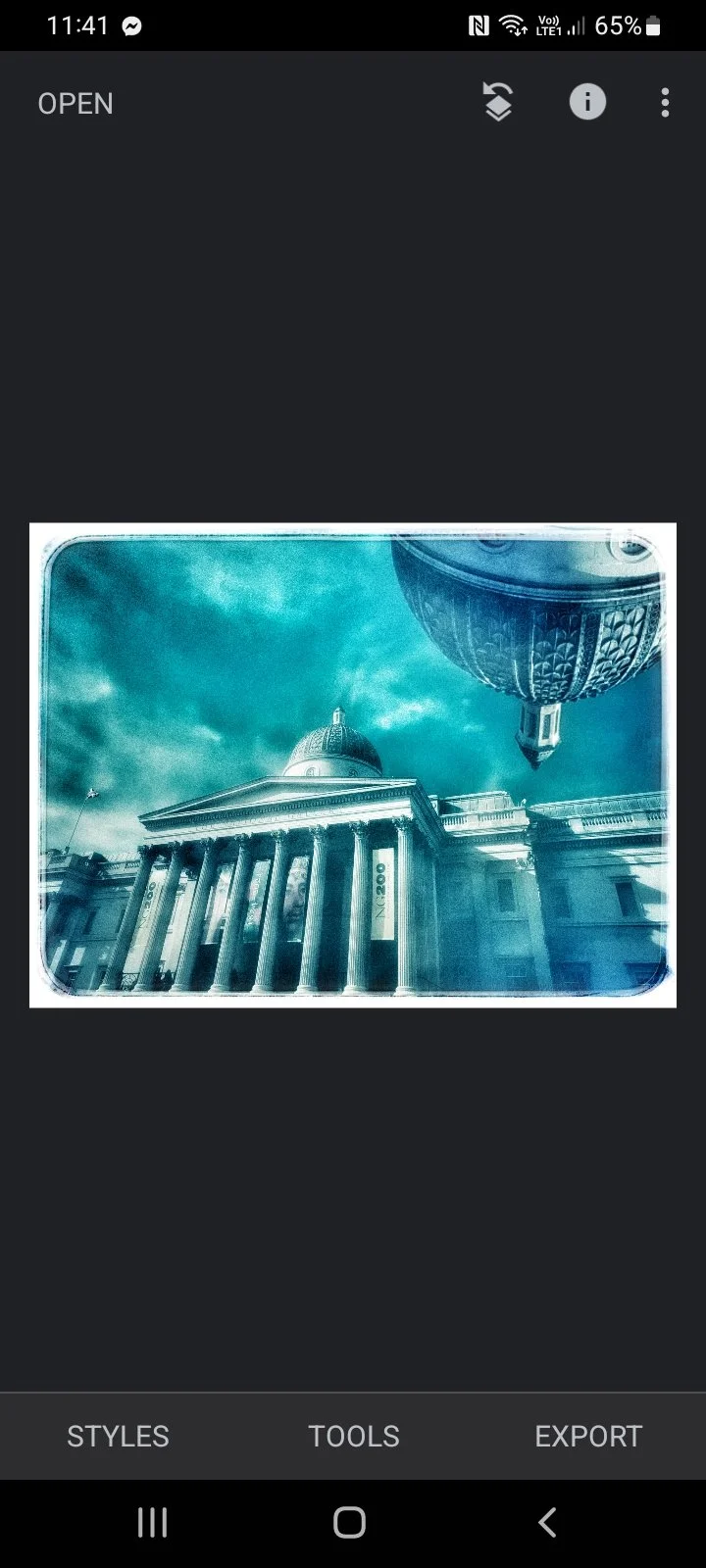 Snapseed: добавление второго изображения через Double Exposure