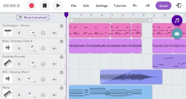 Скриншот Soundtrap