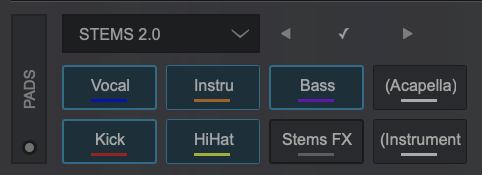 Панель STEMS в VirtualDJ