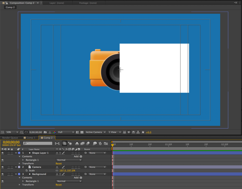Создание слоя-фигуры для Track Matte в After Effects