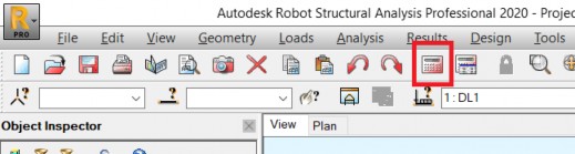 Кнопка Calculations в Autodesk Robot Structural Analysis