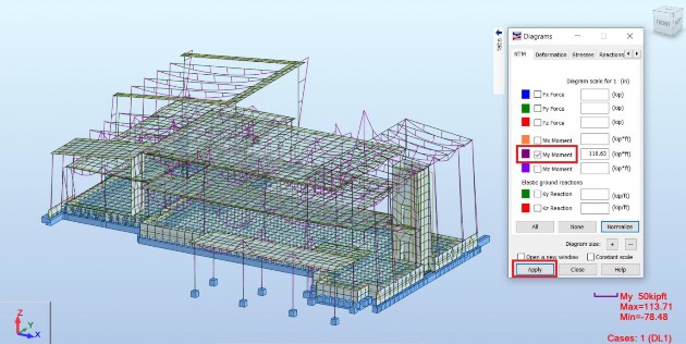 Диалог Diagrams для отображения момента My
