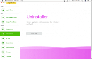 Раздел Uninstaller в TunesBro CleanGeeker
