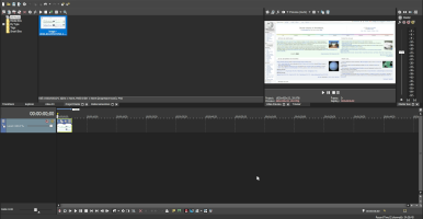 Интерфейс Sony Vegas Pro с таймлайном и окном предпросмотра