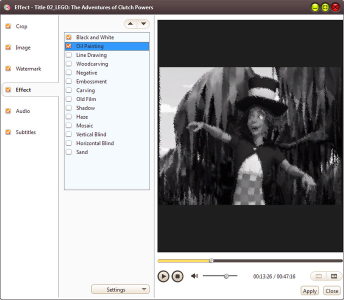 Список художественных эффектов 4Media DVD Ripper Ultimate