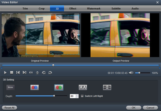 Окно Video Editor в Acrok MTS Converter