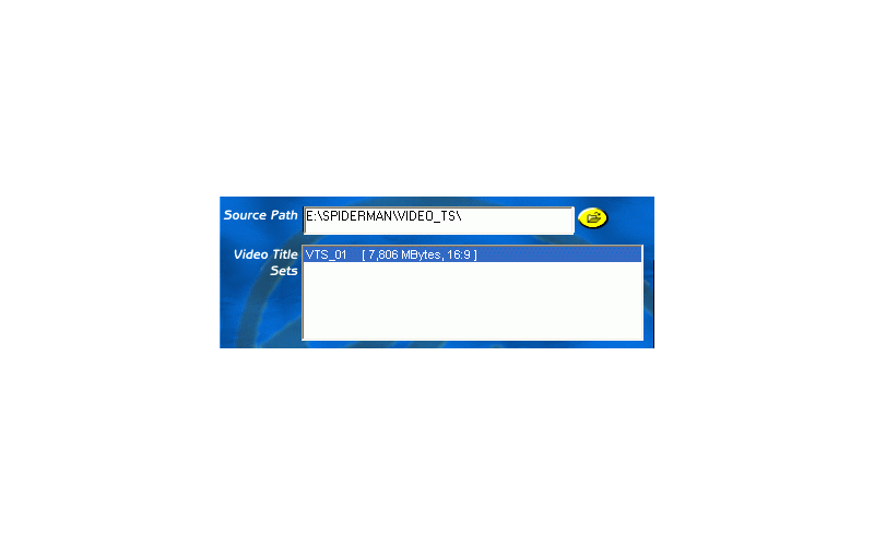 Интерфейс DVD Rebuilder