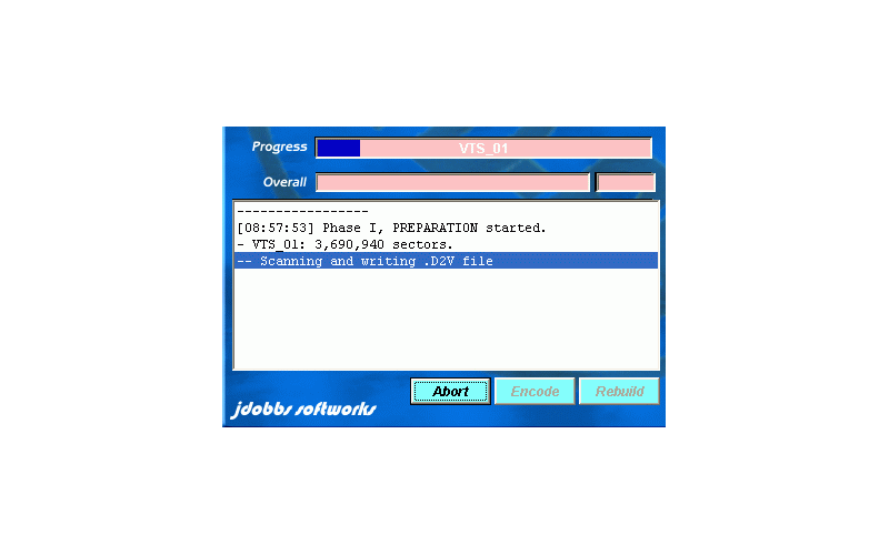 Интерфейс DVD Rebuilder