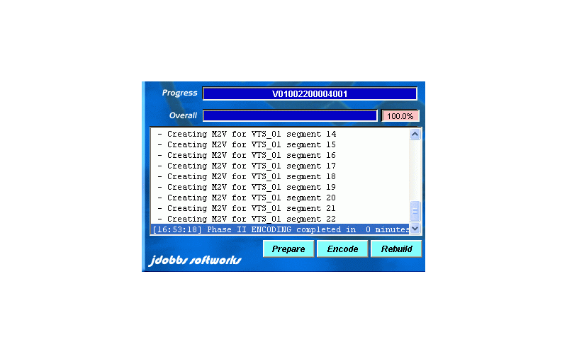 Интерфейс DVD Rebuilder