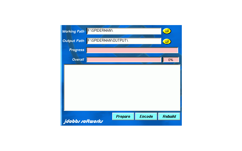 Интерфейс DVD Rebuilder