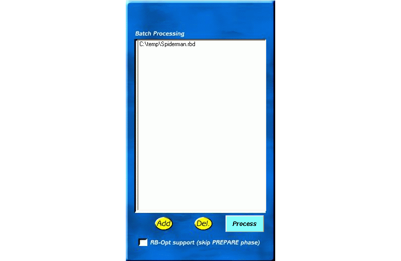 Интерфейс DVD Rebuilder