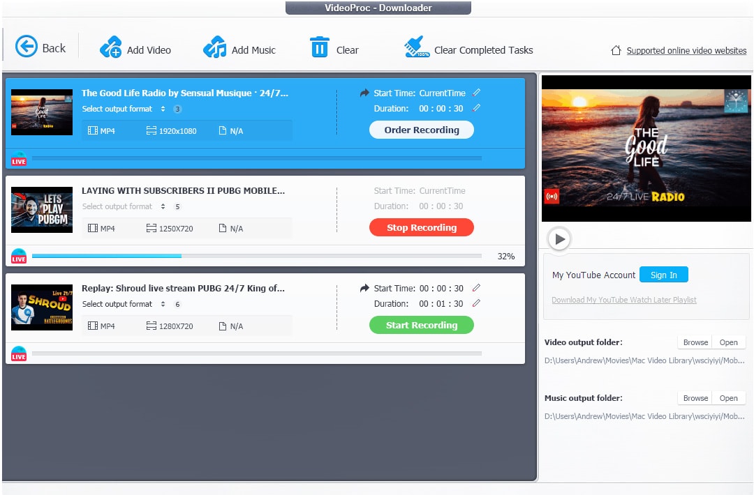 Модуль VideoProc Downloader с очередью сетевых заданий