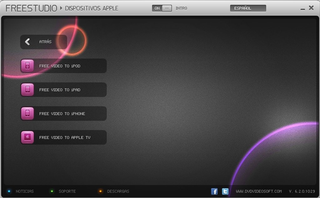 Раздел Apple Devices в Free Studio Manager с конвертерами для iPod, iPad, iPhone и Apple TV