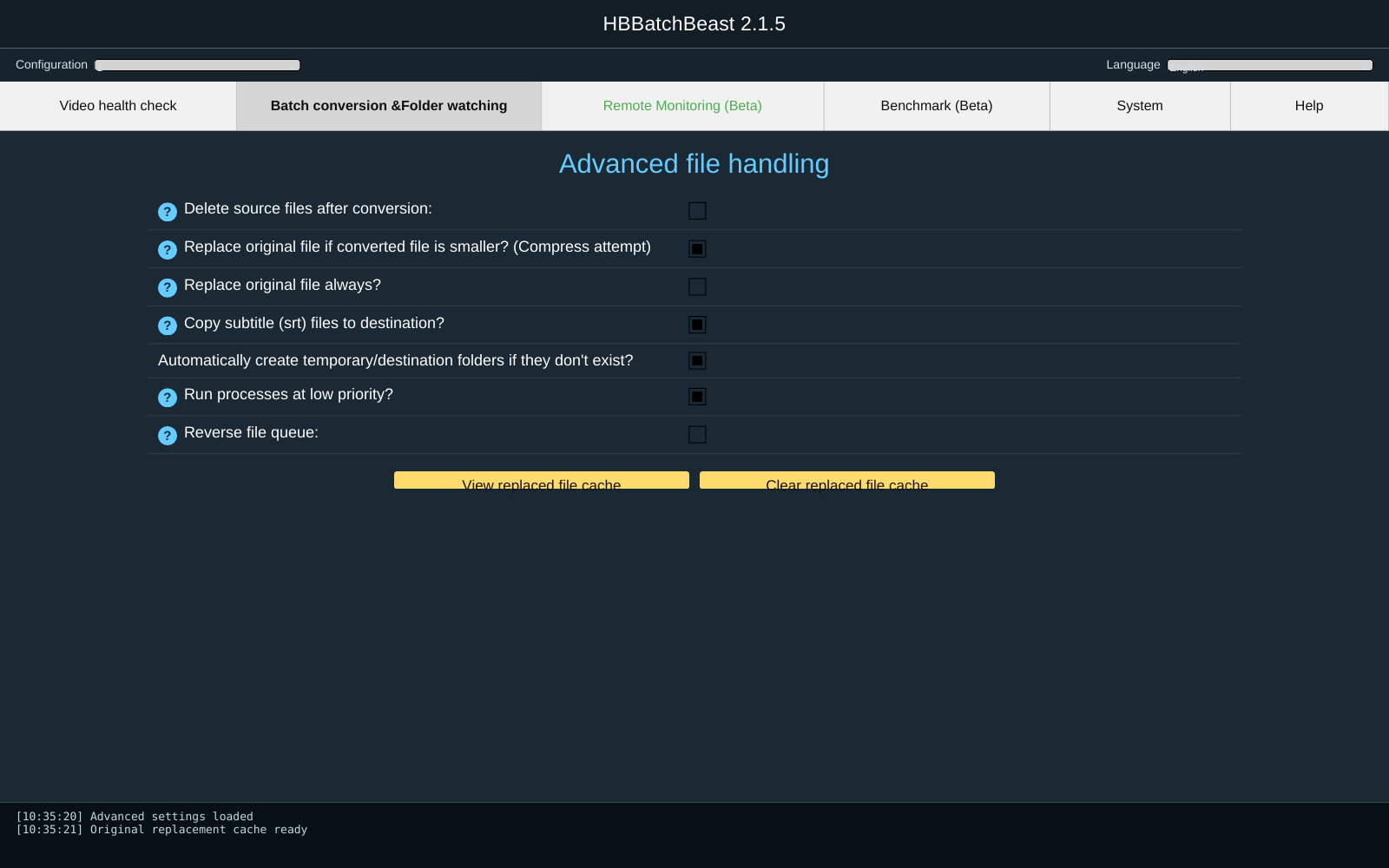 HBBatchBeast: обработка исходников и действия с готовыми файлами