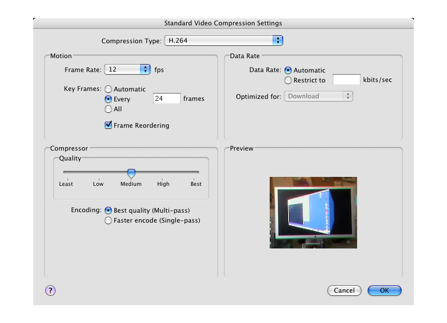 Интерфейс QuickTime Pro