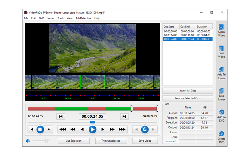 Интерфейс VideoReDo TVSuite