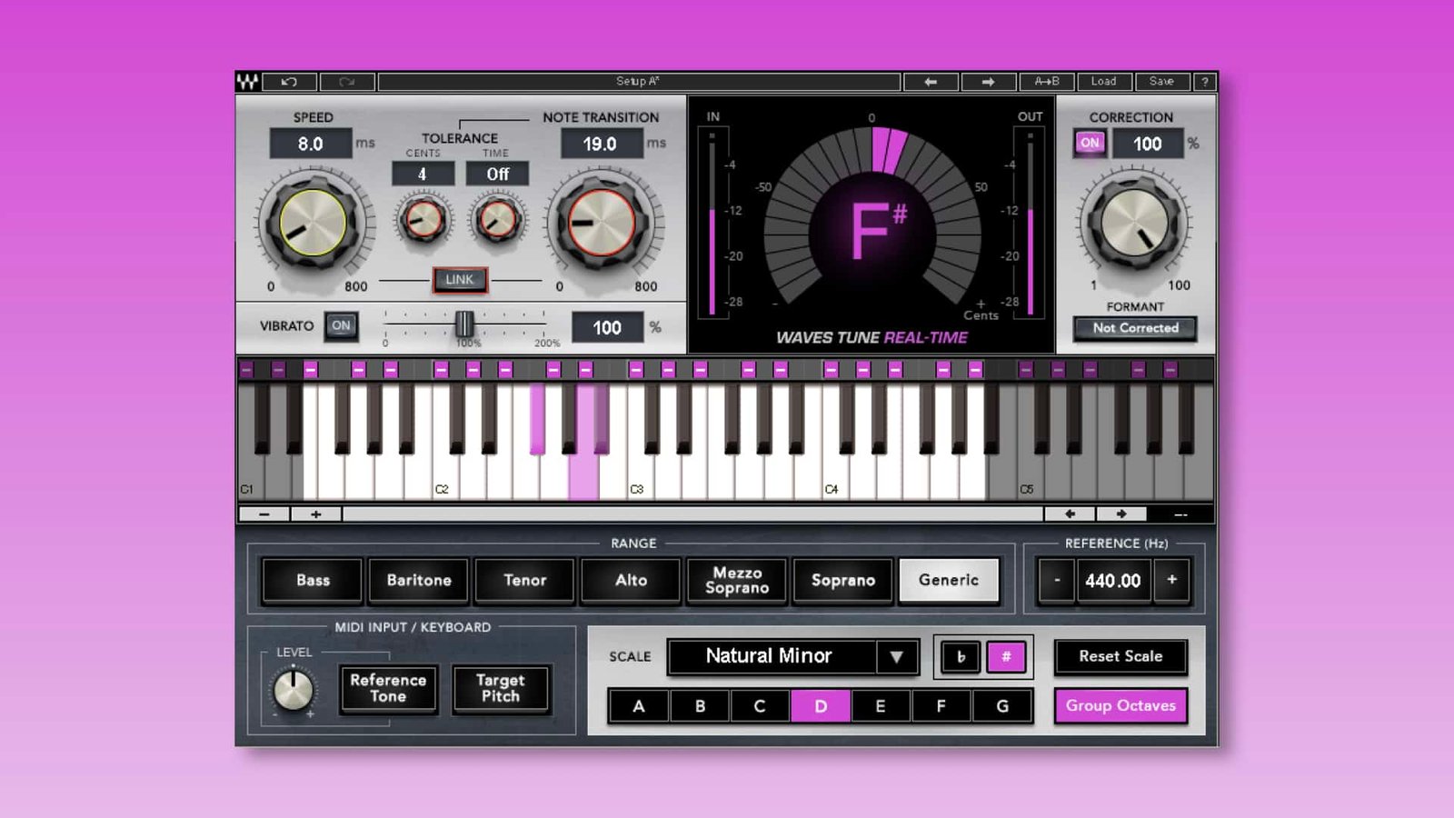 Интерфейс Waves Tune Real-Time