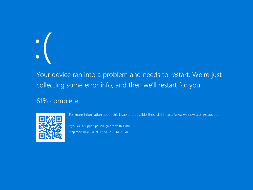 Современный BSOD в Windows 10 и 11