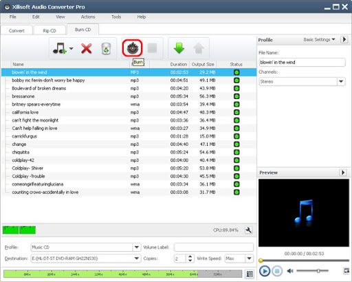 Скриншот Xilisoft Audio Converter