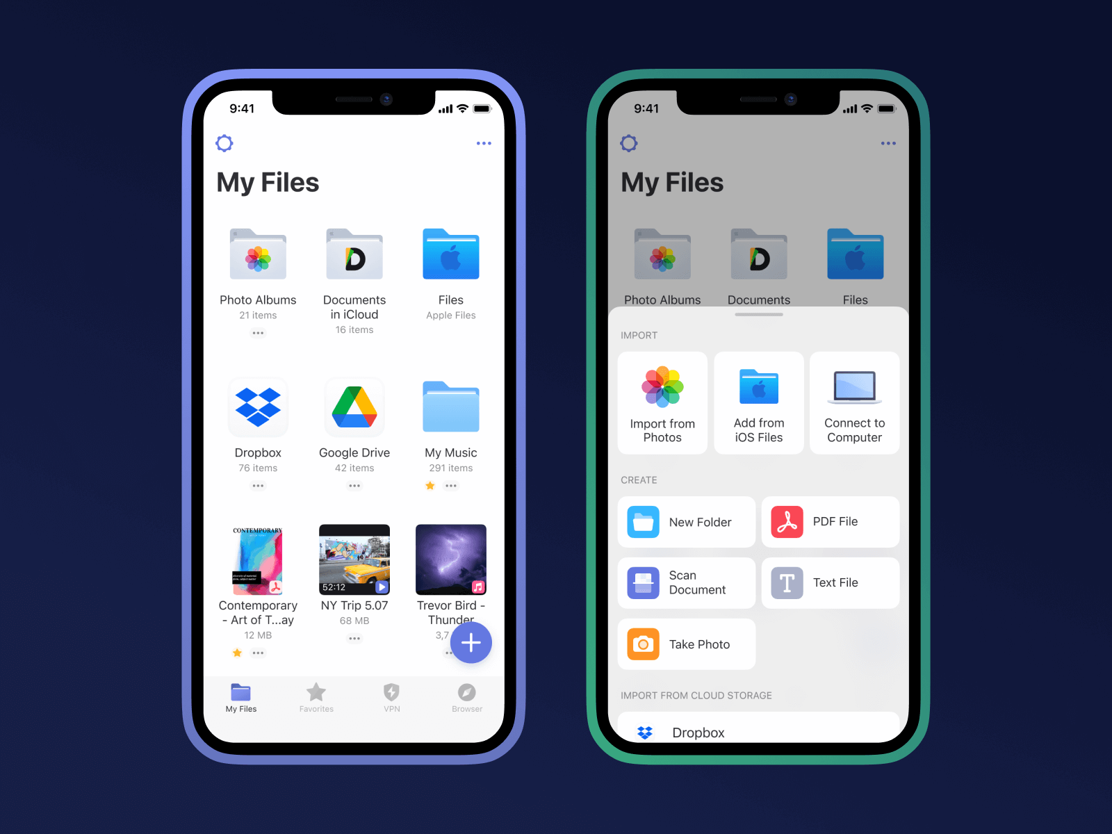 Documents by Readdle: добавление файлов