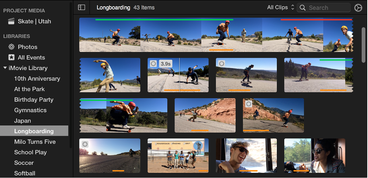 iMovie на Mac — скриншот интерфейса