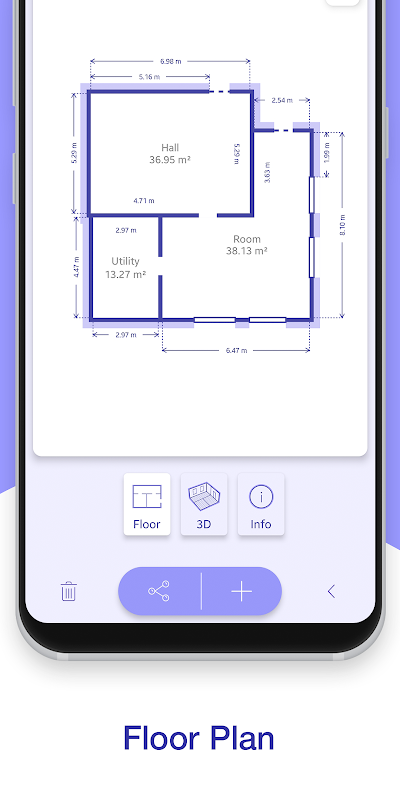План помещения в AR Plan 3D
